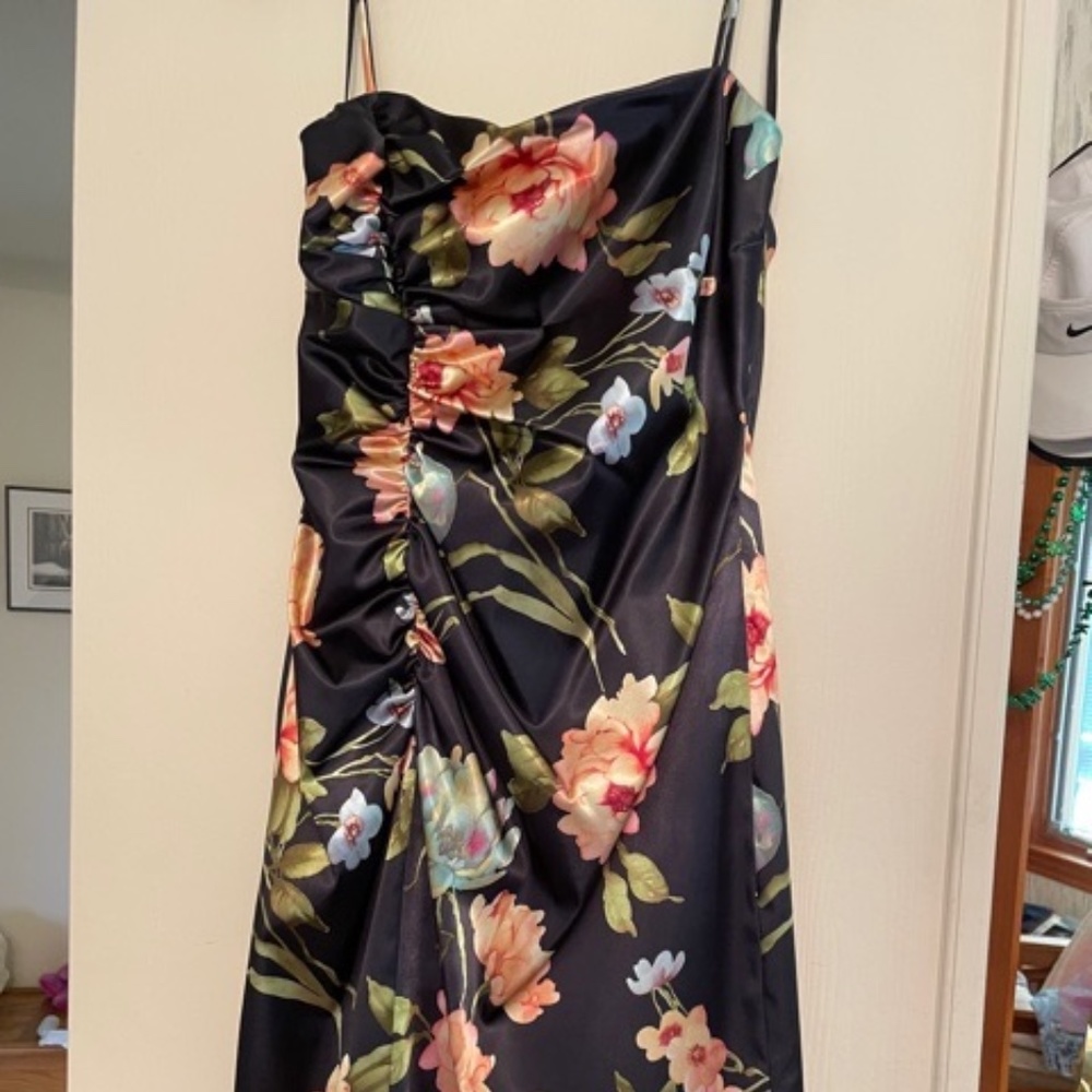 David Meister Ruched Cocktail Dress Size 6